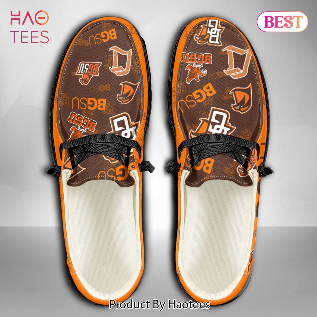 AVAILABLE NCAA Bowling Green State University Custom Name Hey Dude Shoes AVAILABLE NCAA Bowling Green State University Custom Name Hey Dude Shoes