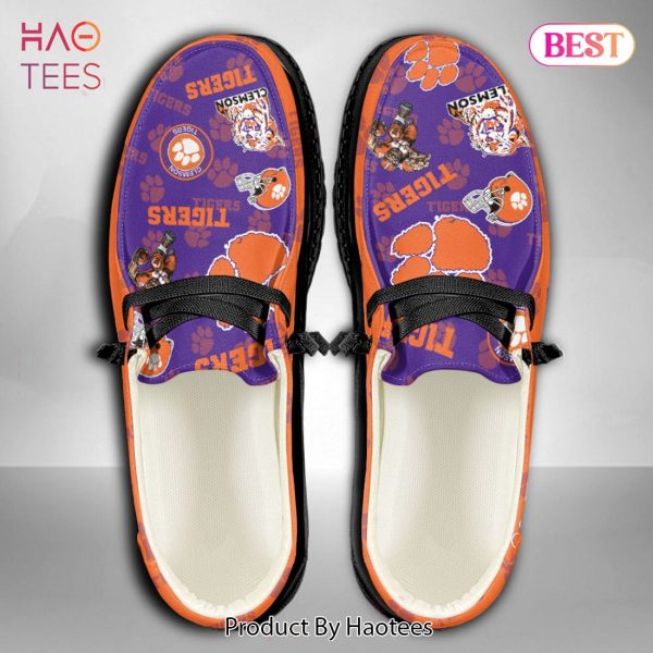 AVAILABLE NCAA Clemson Tigers Custom Name Hey Dude Shoes