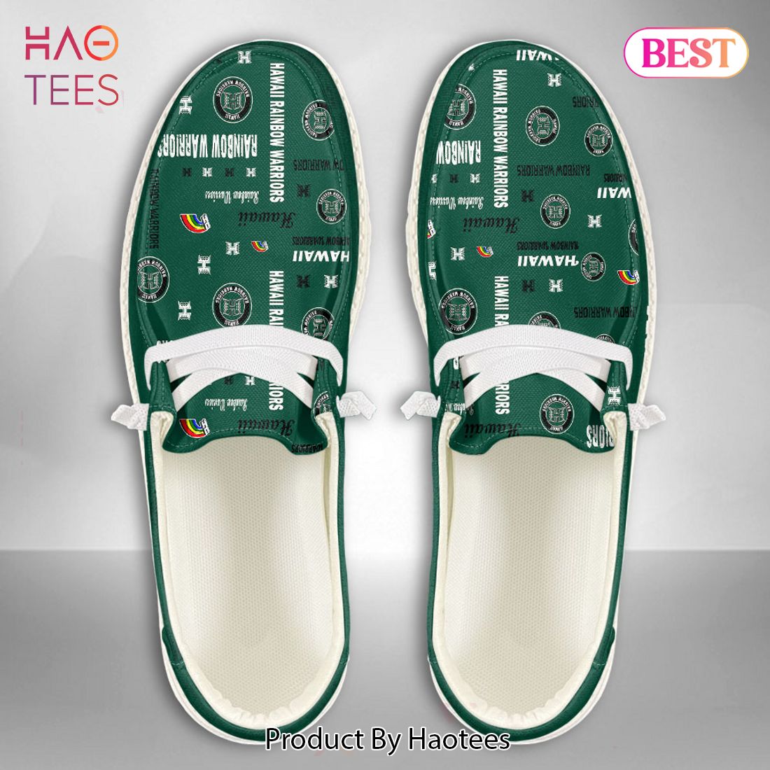 [AVAILABLE] NCAA Hawaii Rainbow Warriors Custom Name Hey Dude Shoes