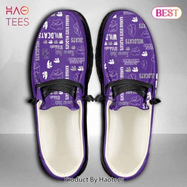 AVAILABLE NCAA Kansas State Wildcats Custom Name Hey Dude Shoes POD Design