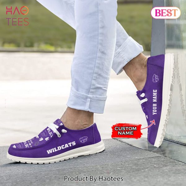 AVAILABLE NCAA Kansas State Wildcats Custom Name Hey Dude Shoes POD Design