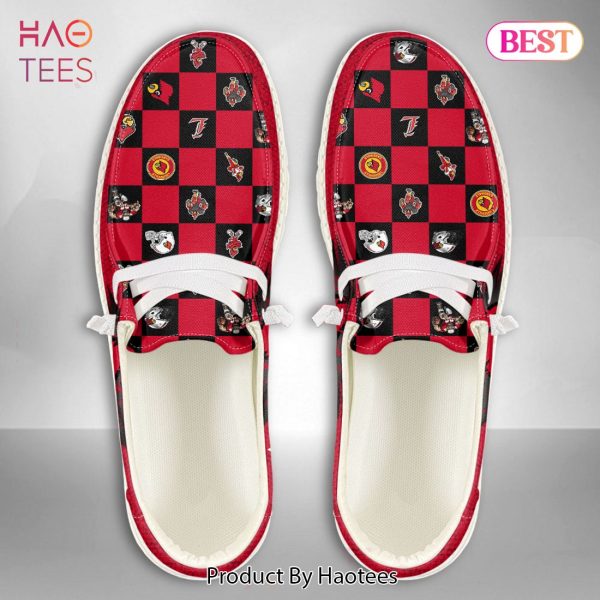 AVAILABLE NCAA Louisville Cardinals Custom Name Hey Dude Shoes