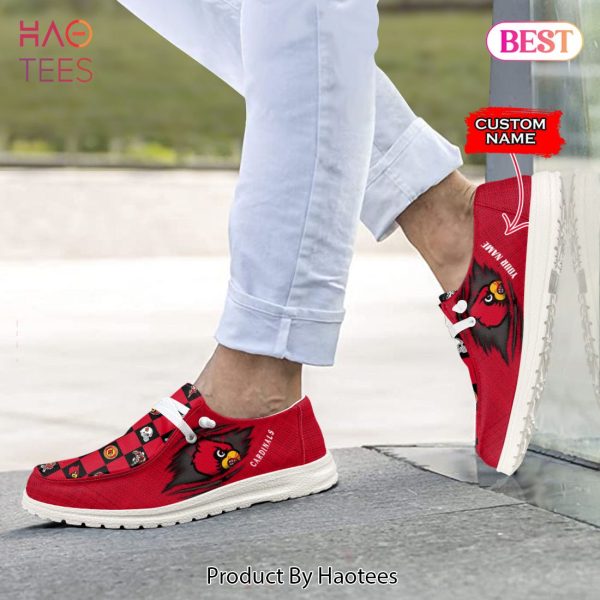 AVAILABLE NCAA Louisville Cardinals Custom Name Hey Dude Shoes