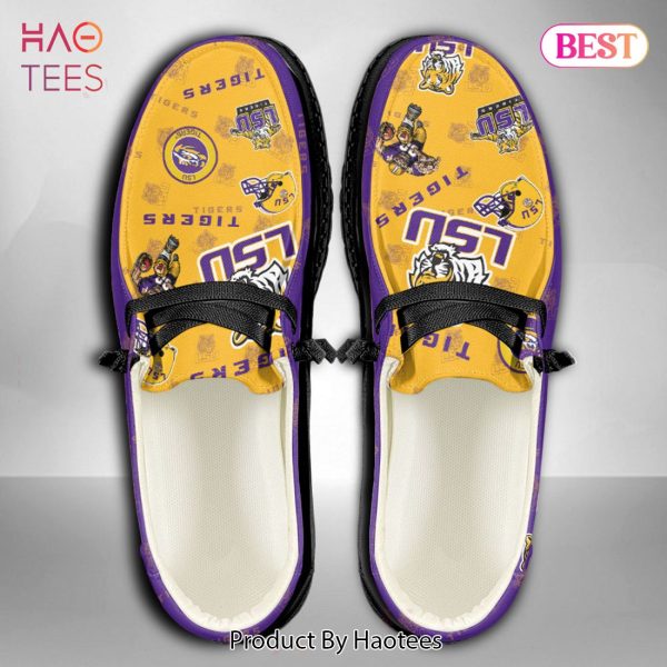 AVAILABLE NCAA LSU Tigers Custom Name Hey Dude Shoes POD Design
