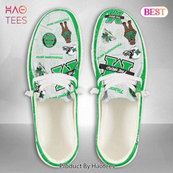 AVAILABLE NCAA Marshall Thundering Herd Custom Name Hey Dude Shoes