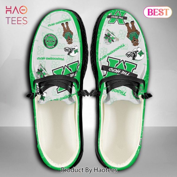 AVAILABLE NCAA Marshall Thundering Herd Custom Name Hey Dude Shoes