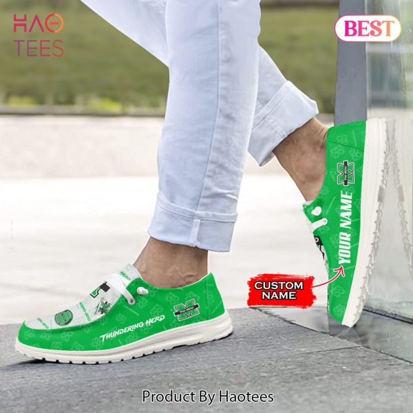 AVAILABLE NCAA Marshall Thundering Herd Custom Name Hey Dude Shoes