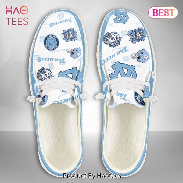 AVAILABLE NCAA North Carolina Tar Heels Custom Name Hey Dude Shoes Limited 2024