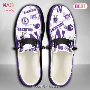 AVAILABLE NCAA Northwestern Wildcats Custom Name Hey Dude Shoes