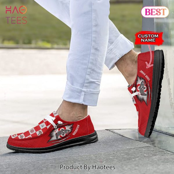 AVAILABLE NCAA Ohio State Buckeyes Custom Name Hey Dude Shoes Limited 2024