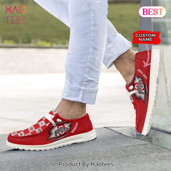 AVAILABLE NCAA Ohio State Buckeyes Custom Name Hey Dude Shoes Limited 2024