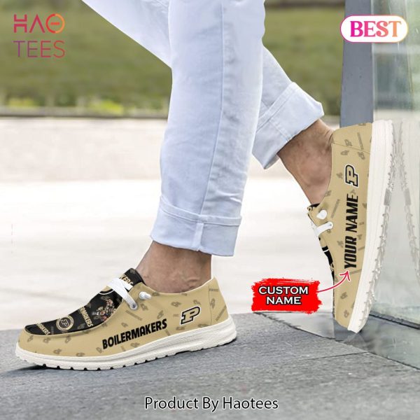 AVAILABLE NCAA Purdue Boilermakers Custom Name Hey Dude Shoes
