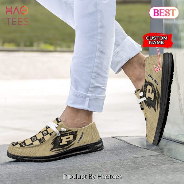 AVAILABLE NCAA Purdue Boilermakers Custom Name Hey Dude Shoes – UK11