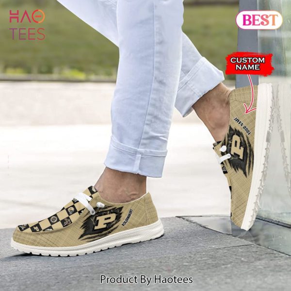 AVAILABLE NCAA Purdue Boilermakers Custom Name Hey Dude Shoes – UK11
