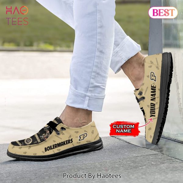 AVAILABLE NCAA Purdue Boilermakers Custom Name Hey Dude Shoes
