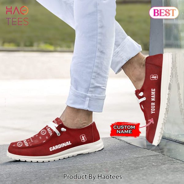 AVAILABLE NCAA Stanford Cardinal Custom Name Hey Dude Shoes