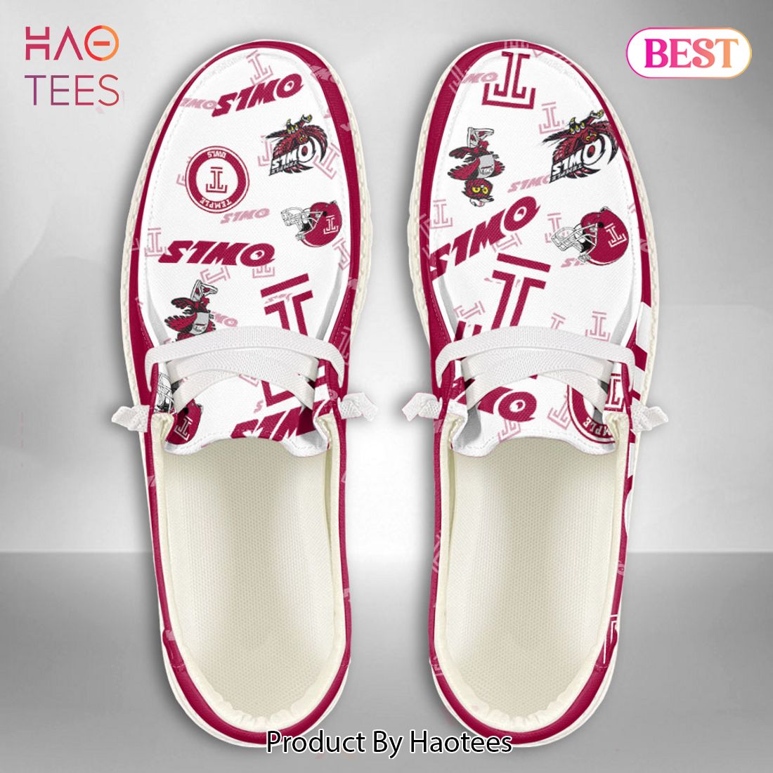 [AVAILABLE] NCAA Temple Owls Custom Name Hey Dude Shoes