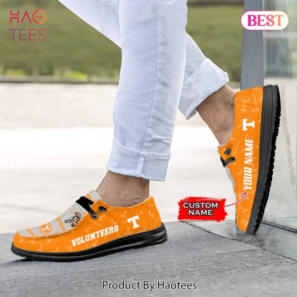 AVAILABLE NCAA Tennessee Volunteers Custom Name Hey Dude Shoes