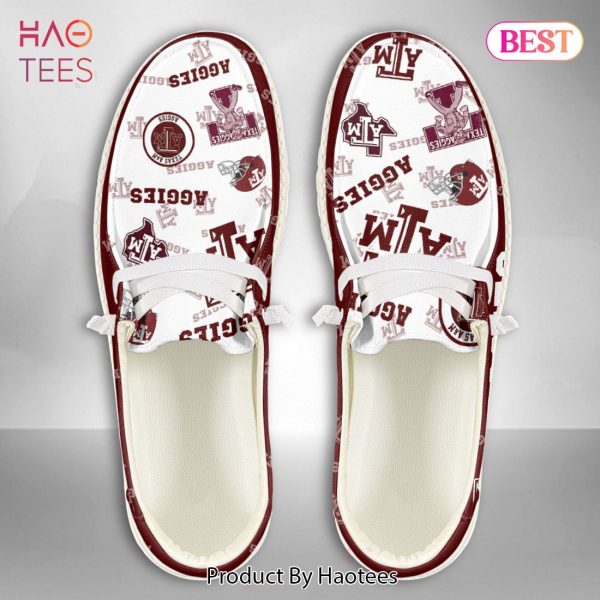 [AVAILABLE] NCAA Texas A&M Aggies Custom Name Hey Dude Shoes