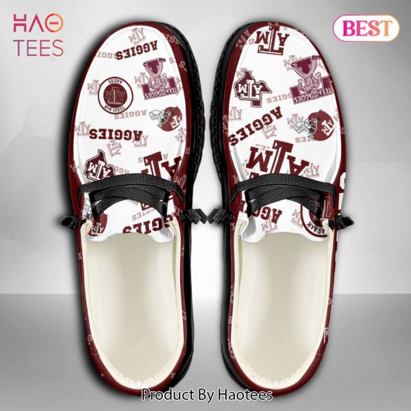 AVAILABLE NCAA Texas A&M Aggies Custom Name Hey Dude Shoes POD Design
