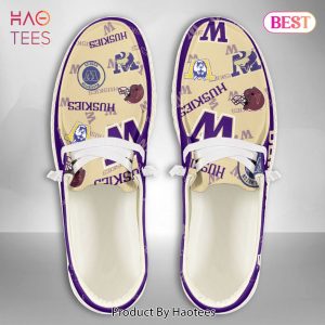 [AVAILABLE] NCAA Washington Huskies Custom Name Hey Dude Shoes