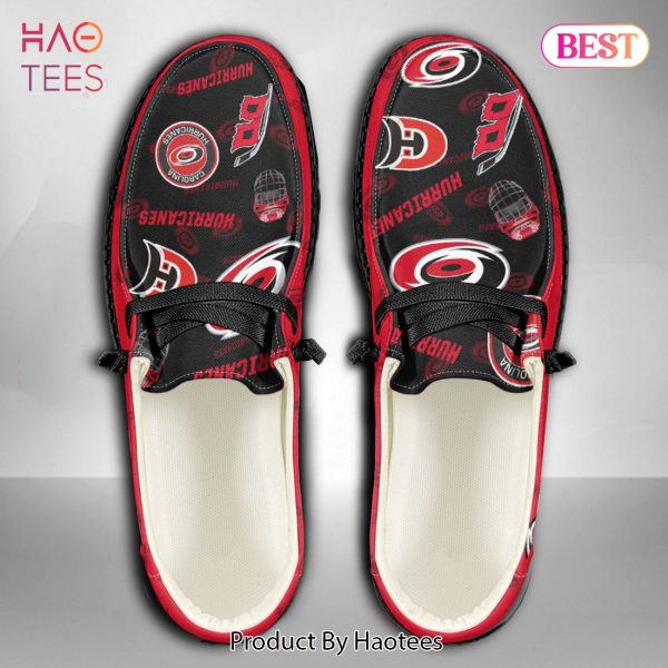 [AVAILABLE] NHL Carolina Hurricanes Custom Name Hey Dude Shoes