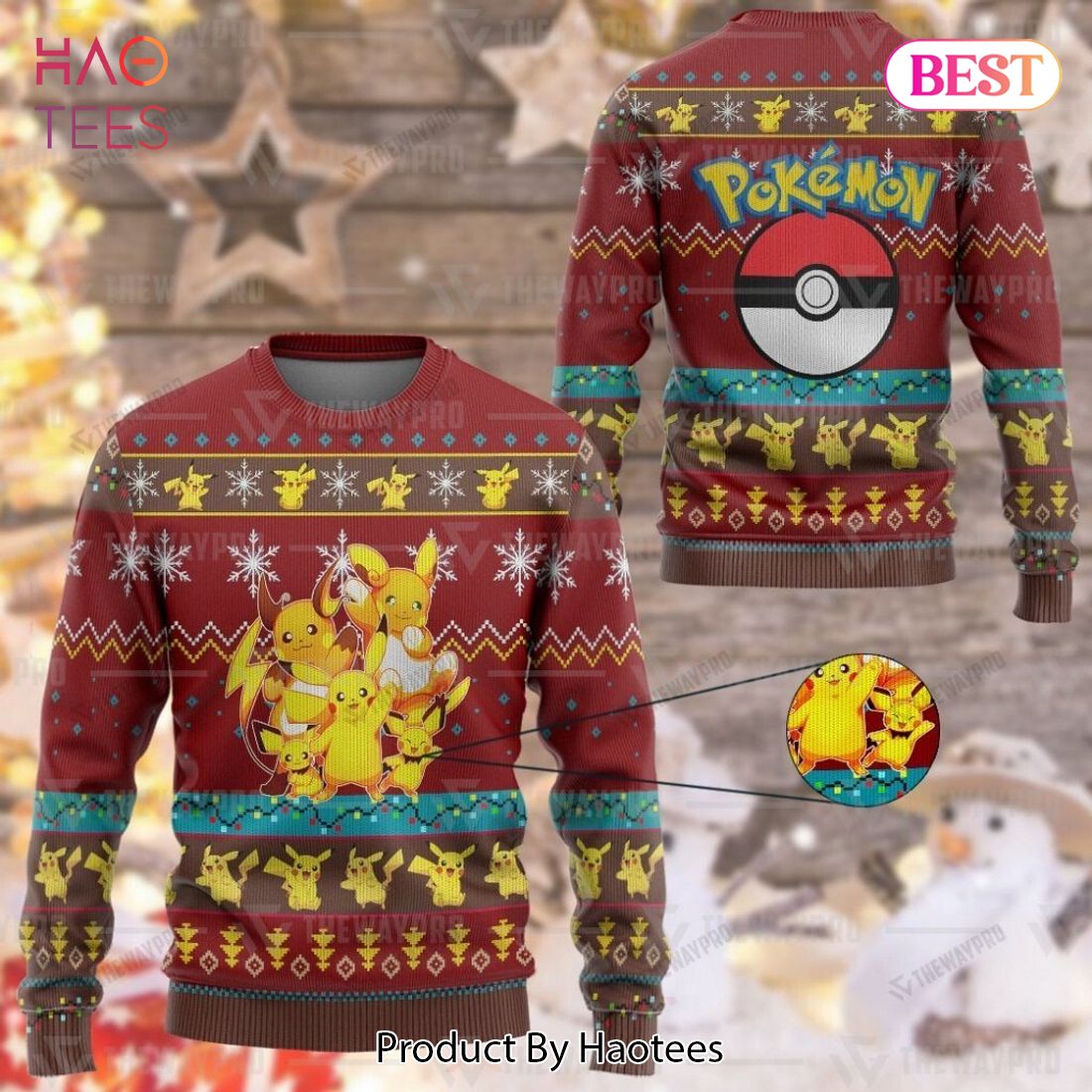 AVAILABLE Pika Pika Giftsmerch Pokemon Custom Sweater AVAILABLE Pika Pika Giftsmerch Pokemon Custom Sweater