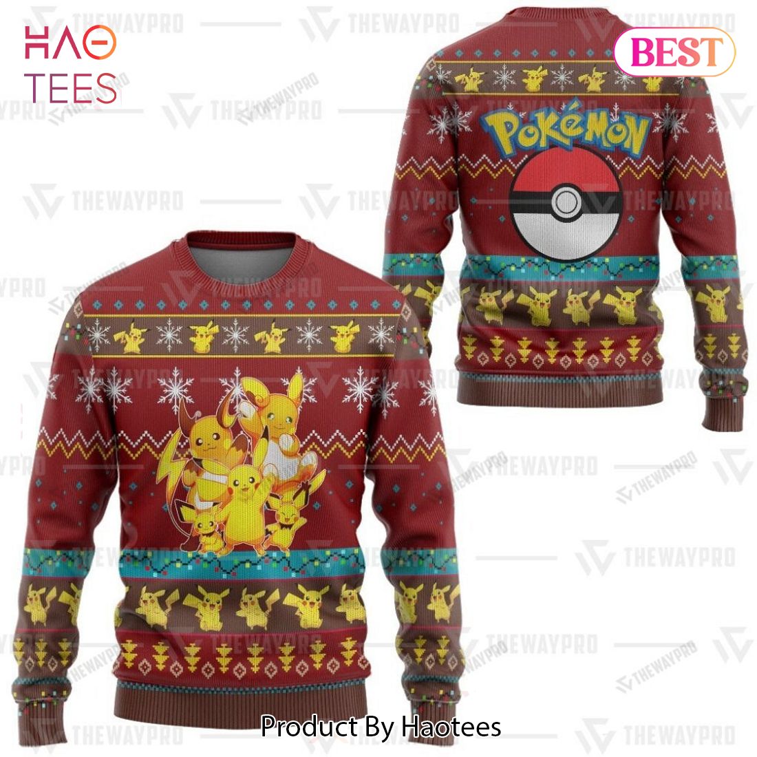 AVAILABLE Pika Pika Giftsmerch Pokemon Custom Sweater AVAILABLE Pika Pika Giftsmerch Pokemon Custom Sweater