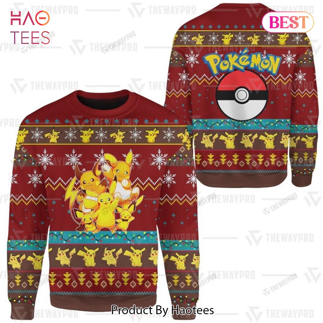 AVAILABLE Pika Pika Giftsmerch Pokemon Custom Sweater AVAILABLE Pika Pika Giftsmerch Pokemon Custom Sweater