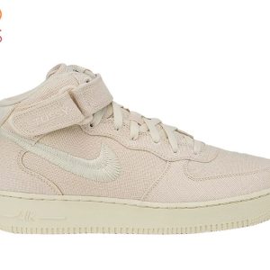 AVAILABLE Stussy X Nike Air Force 1 Mid Fossil Hemp