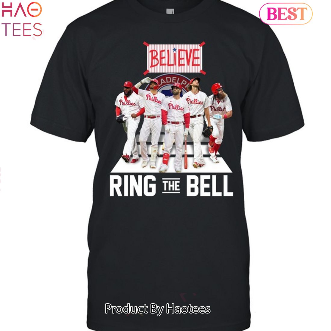 Philadelphia Phillies ring the bell 4 stars logo tee - T-Shirt AT Fashion  Store