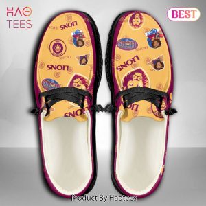 [BEST] AFL Brisbane Lions Custom Name Hey Dude Shoes