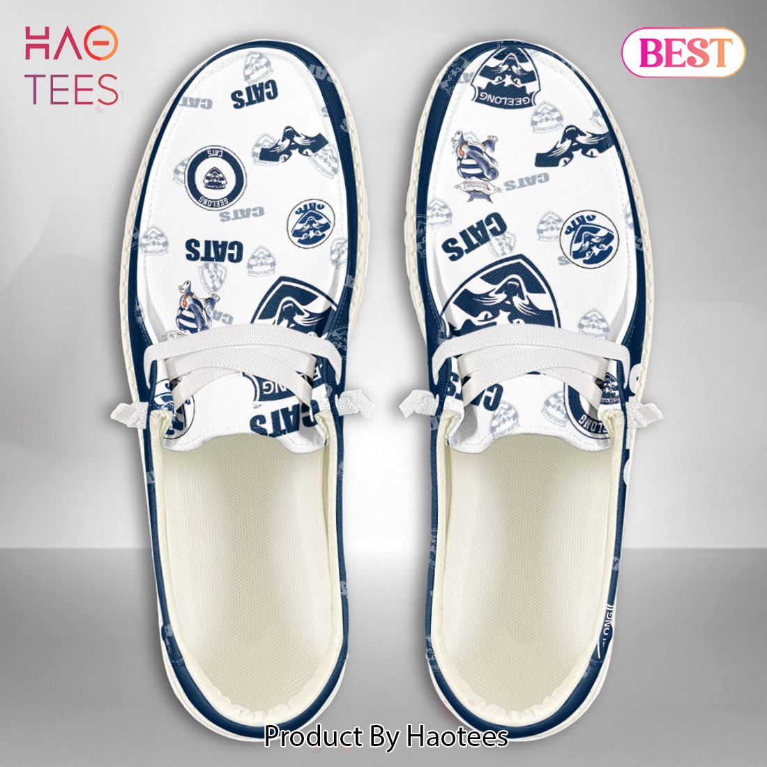 BEST AFL Geelong Cats Custom Name Hey Dude Shoes