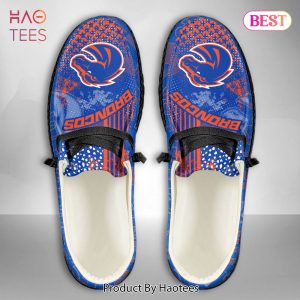 [BEST] NCAA Boise State Broncos Custom Name Hey Dude Shoes POD Design