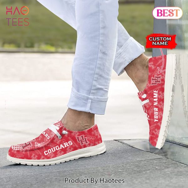 BEST NCAA Houston Cougars Custom Name Hey Dude Shoes