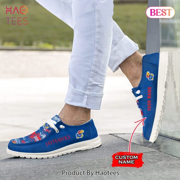 BEST NCAA Kansas Jayhawks Custom Name Hey Dude Shoes