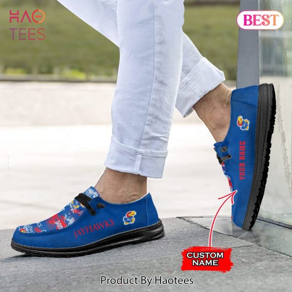 BEST NCAA Kansas Jayhawks Custom Name Hey Dude Shoes