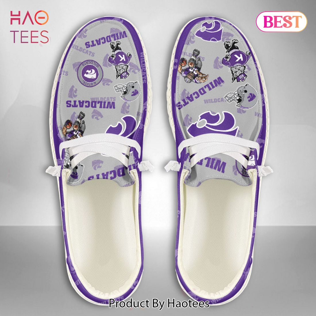 [BEST] NCAA Kansas State Wildcats Custom Name Hey Dude Shoes POD Design