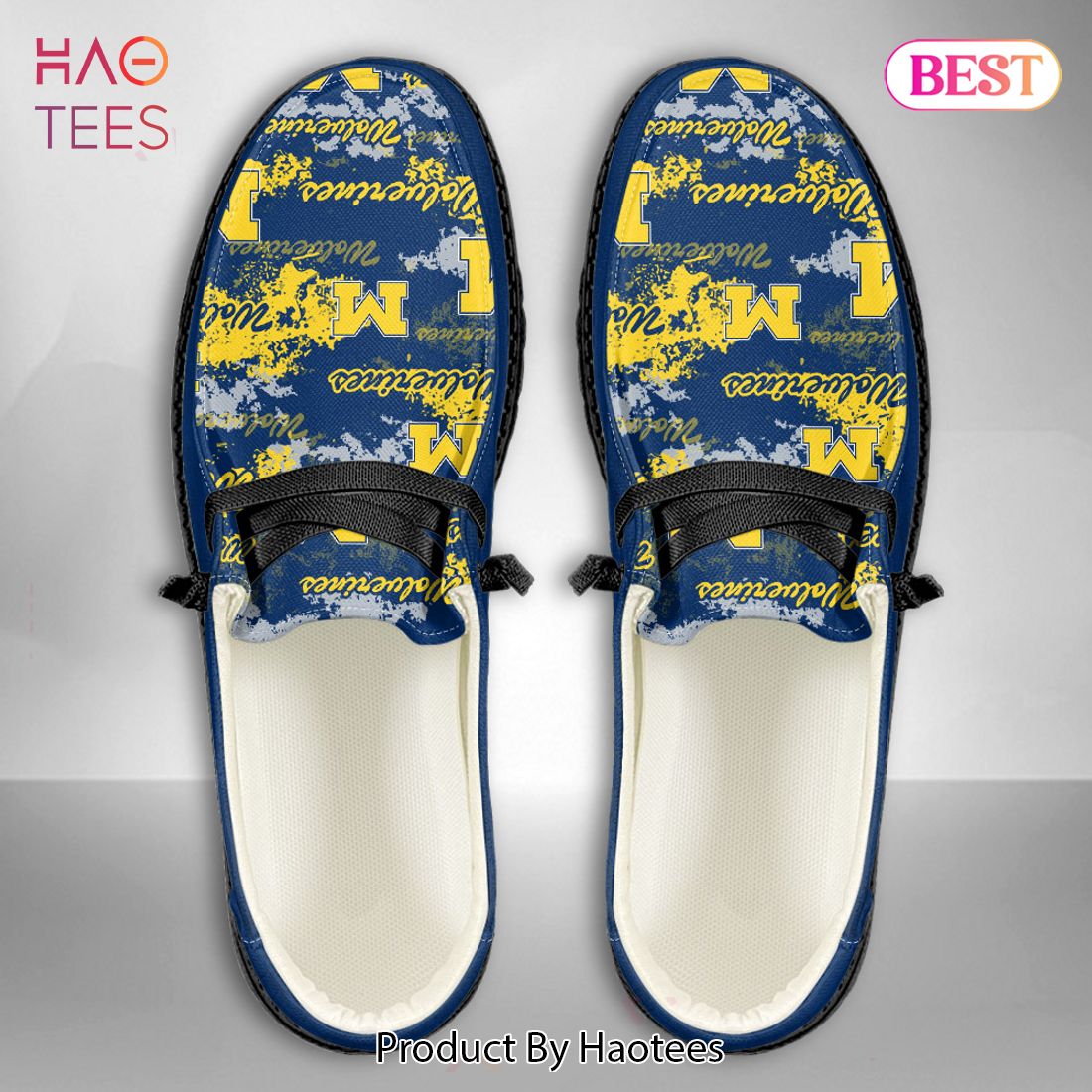 BEST NCAA Michigan Wolverines Custom Name Hey Dude Shoes