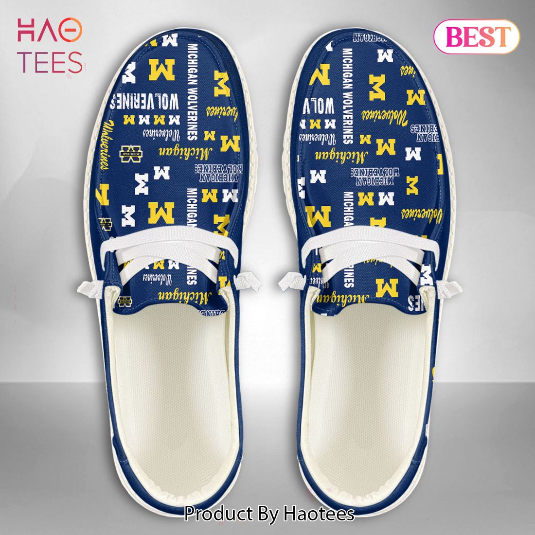 BEST NCAA Michigan Wolverines Custom Name Hey Dude Shoes