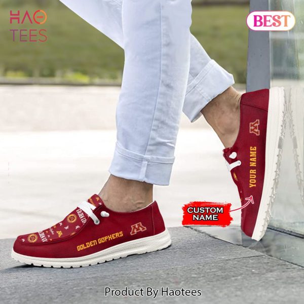 BEST NCAA Minnesota Golden Gophers Custom Name Hey Dude Shoes