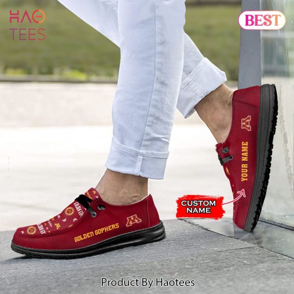 BEST NCAA Minnesota Golden Gophers Custom Name Hey Dude Shoes