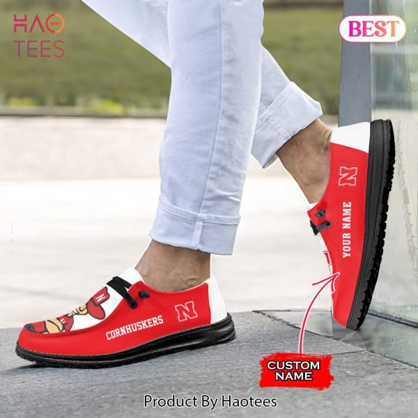 BEST NCAA Nebraska Cornhuskers – Custom Name Hey Dude Shoes
