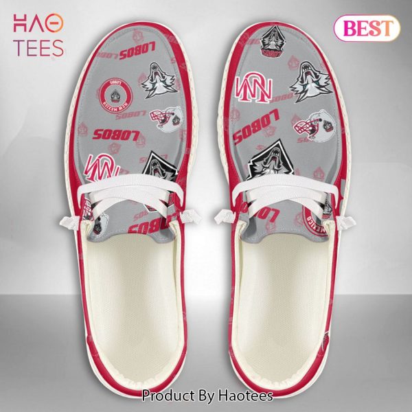 BEST NCAA New Mexico Lobos Custom Name Hey Dude Shoes