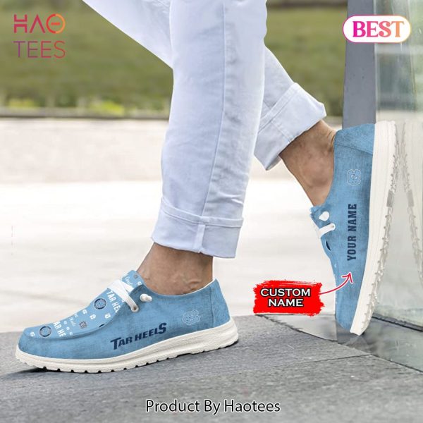 BEST NCAA North Carolina Tar Heels Custom Name Hey Dude Shoes