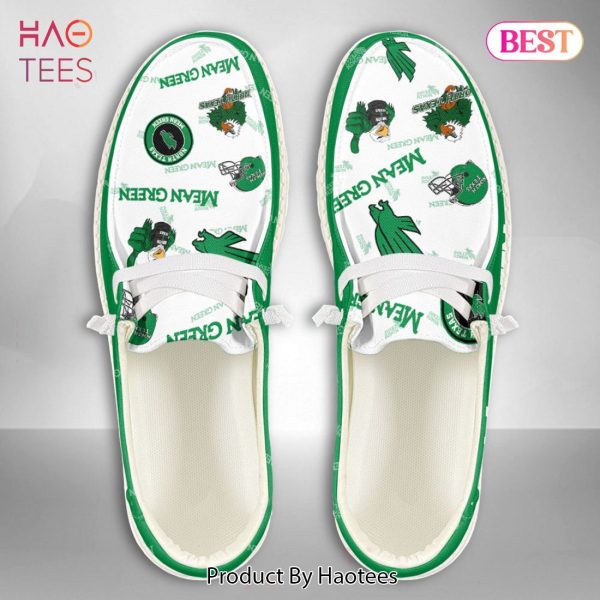 BEST NCAA NORTH TEXAS MEAN GREEN Custom Name Hey Dude Shoes