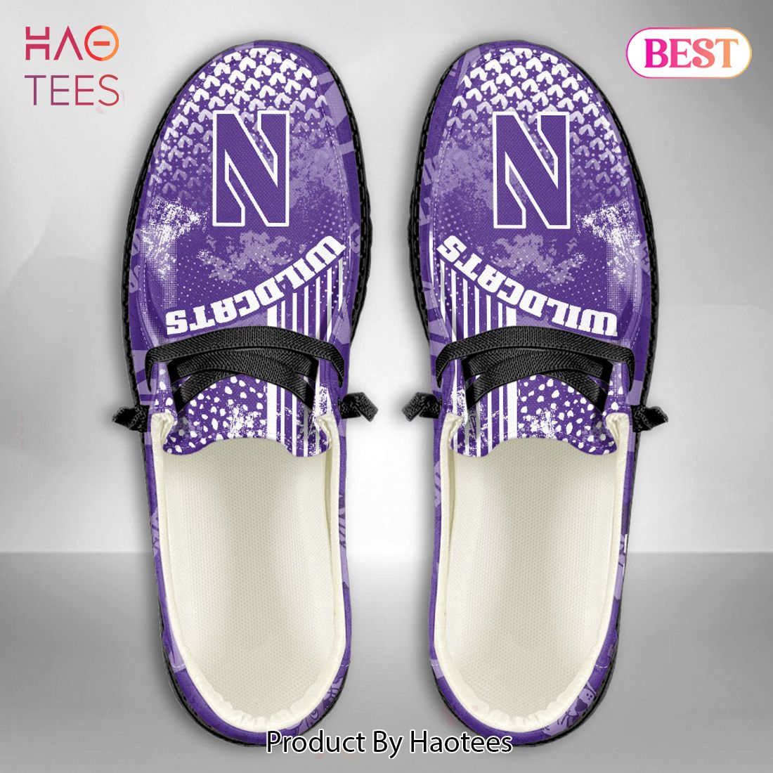 BEST NCAA Northwestern Wildcats Custom Name Hey Dude Shoes Limited 2024