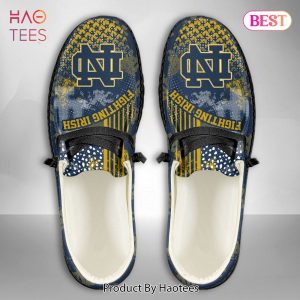 BEST NCAA Notre Dame Fighting Irish Custom Name Hey Dude Shoes