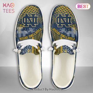 BEST NCAA Notre Dame Fighting Irish Custom Name Hey Dude Shoes