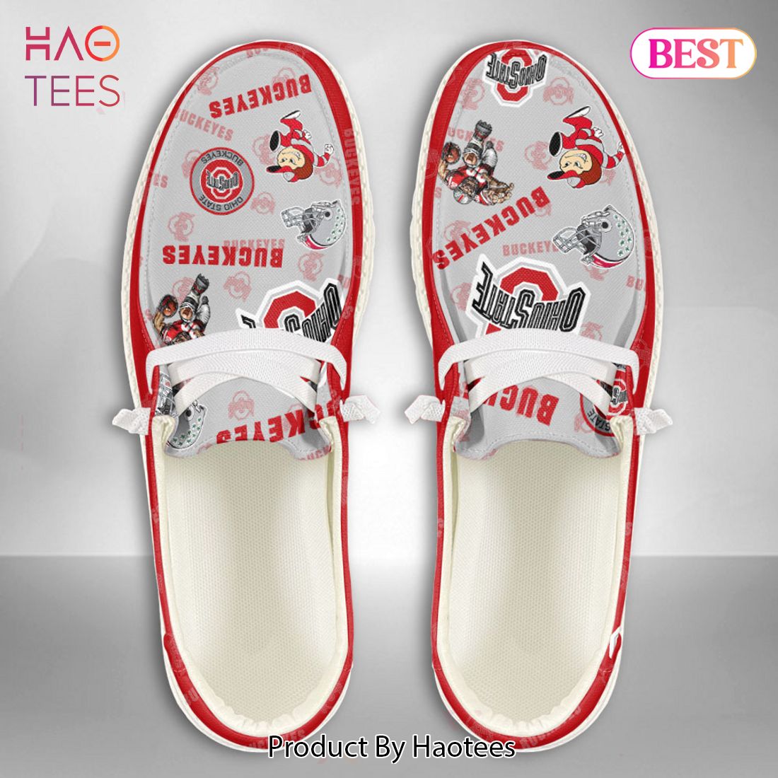 BEST NCAA Ohio State Buckeyes Custom Name Hey Dude Shoes Luxury Brand - KQ21 BEST NCAA Ohio State Buckeyes Custom Name Hey Dude Shoes Luxury Brand - KQ21